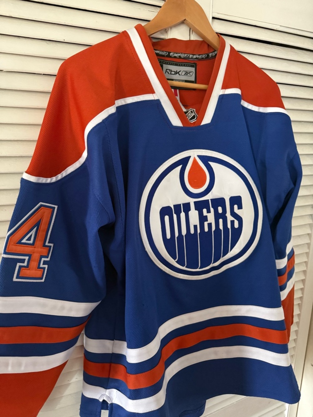 CCM Blue & Orange Edmonton Oilers Hockey Jersey